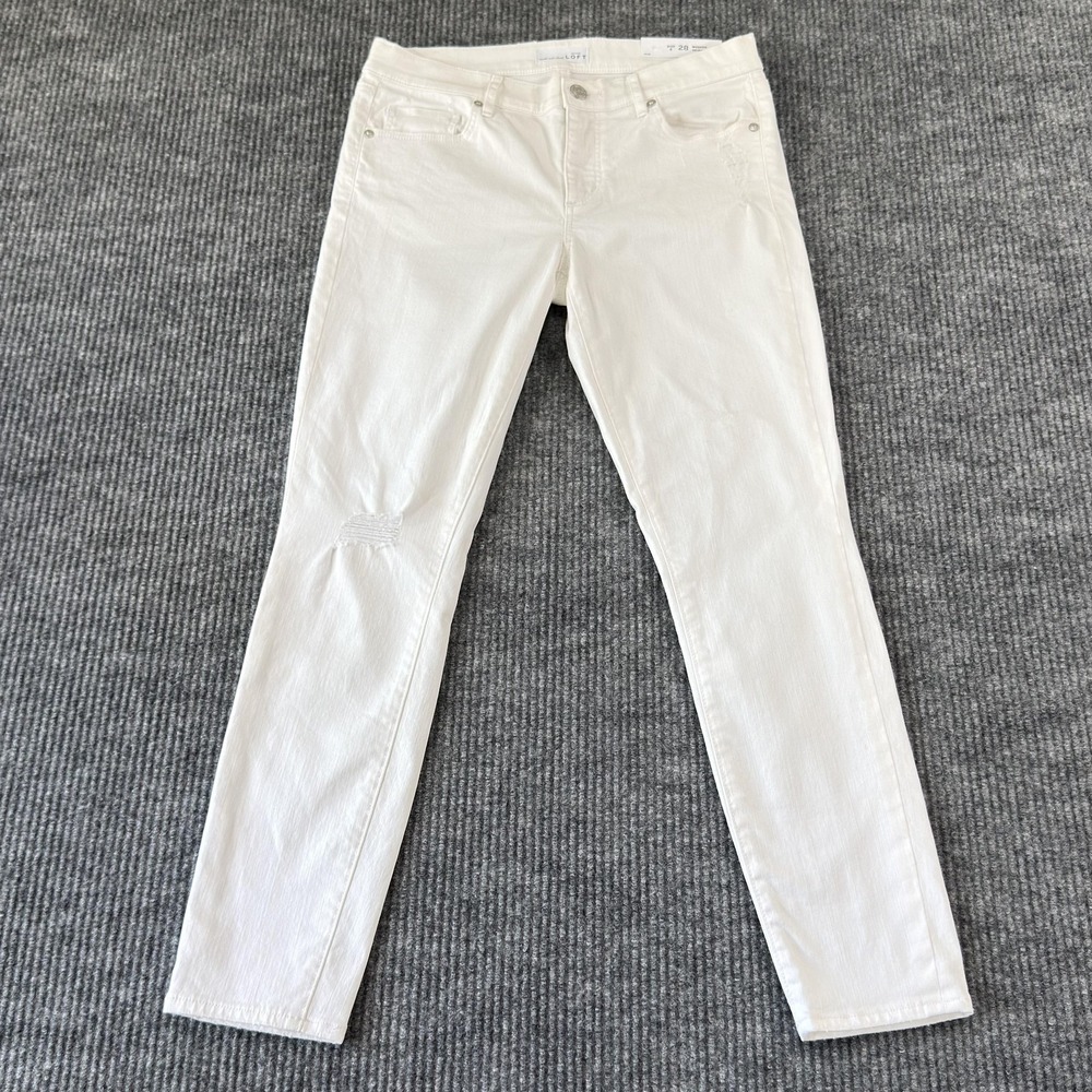 LOFT White Skinny Jeans